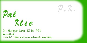 pal klie business card